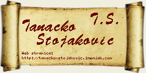 Tanacko Stojaković vizit kartica